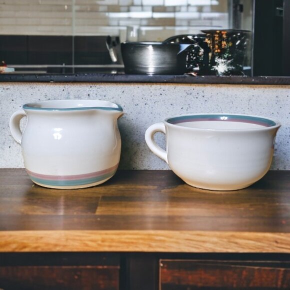 PFALTZGRAFF Vintage JUNIPER Gravy Boat and Soup Mug Stonewear - Picture 2 of 4